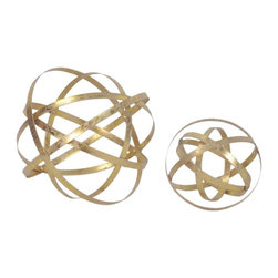 Sphere Decorative Statue in Gold - Decorative Objects And Figurines