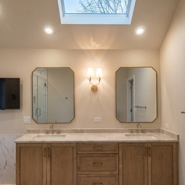 Luxury Master Bathroom Remodel – Freestanding Tub, Walk-In Shower & Skylight