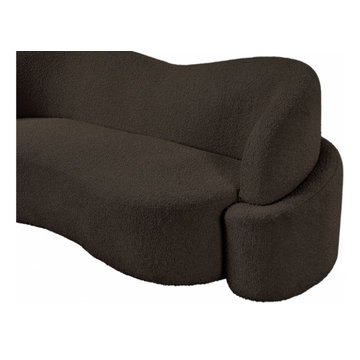 Principessa Boucle Fabric Sofa - Brown
