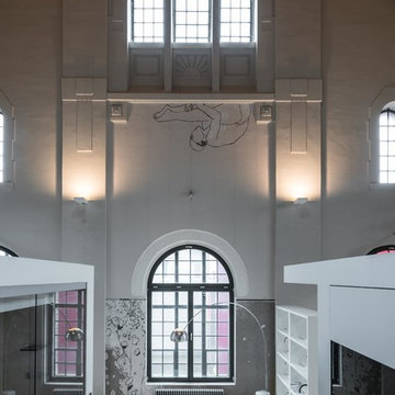 Blick in die Haupthalle von der Empore