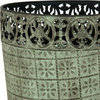 Wrought Iron Patina Waste Basket