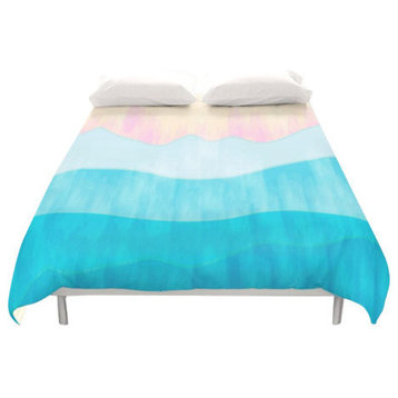 Ombre Blue Mountains Duvet Cover, King