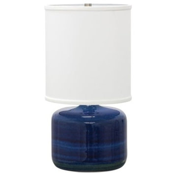 House of Troy GS120 Scatchard 1 Light 19-1/2"H Vase Table Lamp - Blue Gloss