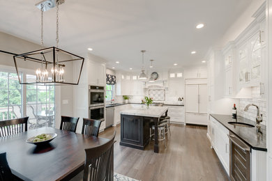 Example of a transitional kitchen design in Philadelphia