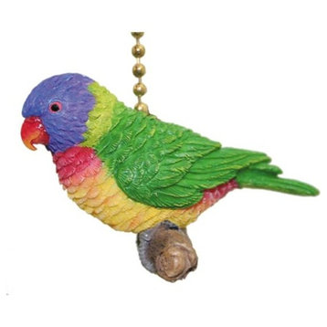 Tropic Rainbow Lory Lorikeet Parrot Ceiling Fan or Light Pull