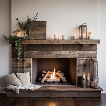 Gorgeous Fireplace Mantels with Wooden Corbels