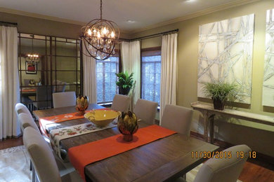 Inspiration for a mid-sized transitional enclosed dining room remodel in Orange County