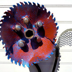 Saw Blade Flowers - Home Decor