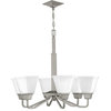Clifton Heights 6 Light Chandelier, Brushed Nickel