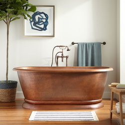 KAELA HAMMERED COPPER PEDESTAL TUB - Products