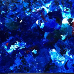 BLUE CRYSTAL ABSTRACT - Paintings