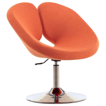 Manhattan Comfort Perch Wool Blend Adjustable Chair, Orange, Single