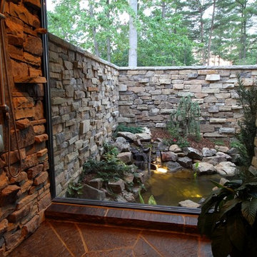 Lake Wylie NC backyard fish pond installation