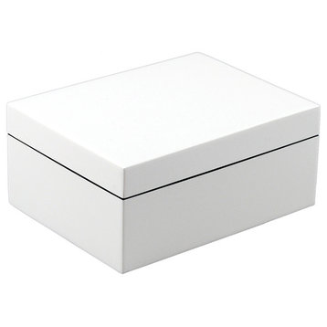 Lacquer Medium Box, White