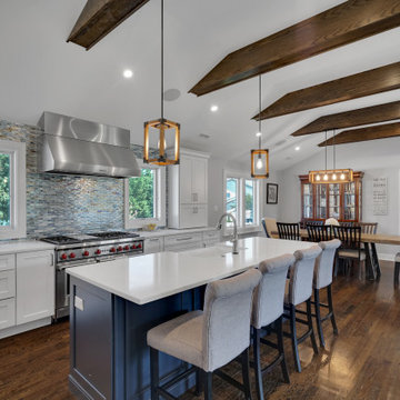 Entertainer's Joyous Open Kitchen Dining & Living Space