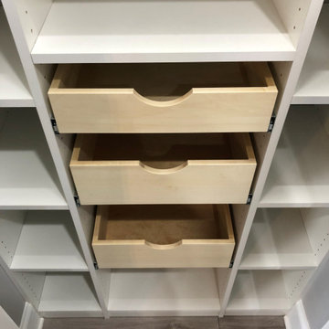 Pantry with Scoop Drawers and Sheet Pan Storage