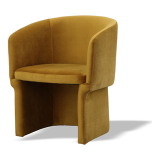 Modrest Vassar Burnt Umber Velvet Dining Chair