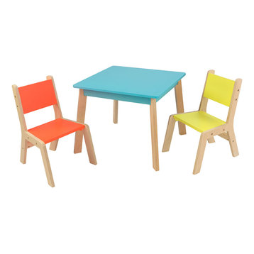 KidKraft Modern Table and 2 Chair Set in Multi-Color