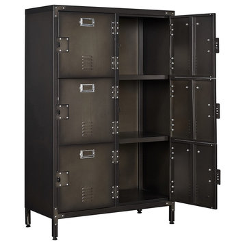 Storage Cabinet, Storage Employees Locker, Steel Locker, Lockable Door, 6 Doors