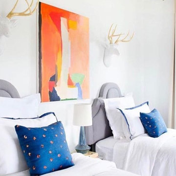 Bedrooms with White Faux Taxidermy