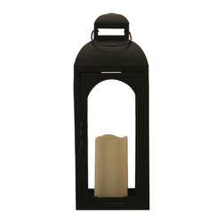 Smart Solar - Smart Solar Matte Black Moreno LED Candle Lantern - Candleholders