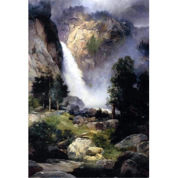 Thomas Moran Cascade Falls, Yosemite 18"x27" Premium Canvas Print