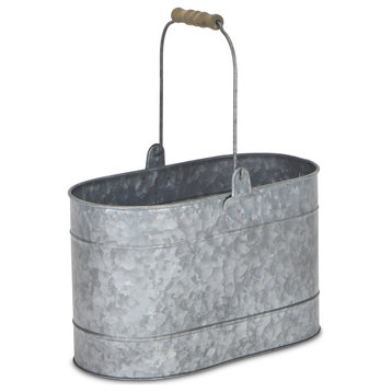 Oval Galvanized Bucket with Convenient Handle