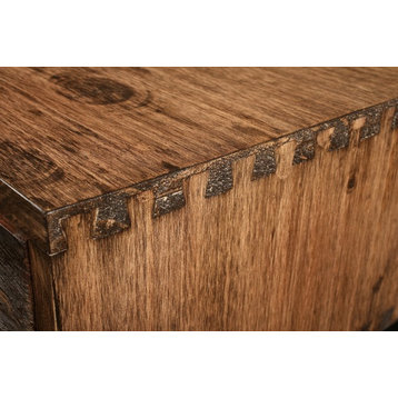 Atwood Rustic Distresses Solid Wood 1-Drawer End Table