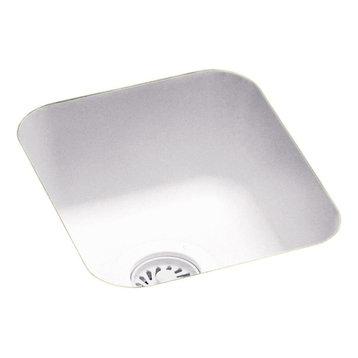 Swan 13x15x7 Solid Surface Undermount Bar Sink, White