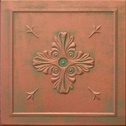 R 145 Styrofoam Ceiling Tile 20x20 - Copper Patina - Ceiling Tile