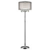 "Moiselle" Floor Lamp in Silver Finish with Silvery Shade