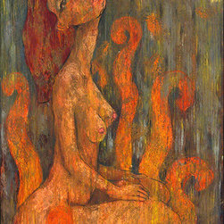 Woman Burning - Paintings