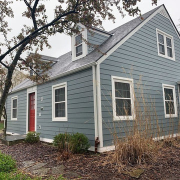 James Hardie Cedarmill Lap Siding with White James Hardie Trim