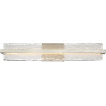 Quoizel - Quoizel PCGL8530BN LED Bath Fixture, Brushed Nickel Finish - Simple construction and minimal styling elevates the glass detail of the Glacial bath bar. A wonderful addition to Quoizel s Platinum Collection it features a brushed nickel finish on the base and straight bar across the front center of the fixture. The thick clear glass gives the impression of ice melting and is sandblasted to reduce glare. Bulbs Included, Number of Bulbs: 1, Max Wattage: 30.00, Bulb Type: n/a, Power Source: Hardwired