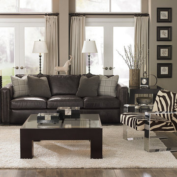 Zebra Print Living Room - Bernhardt Furniture