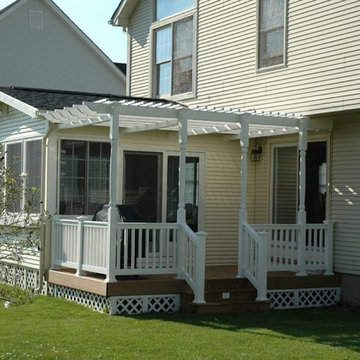 Fancy That! Three season room and ornate pergola in Glastonbury, CT.