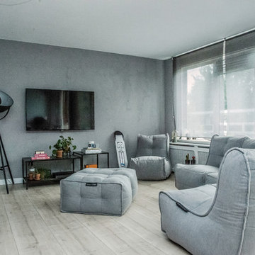 Modern Cool-Toned Living Room