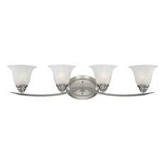 Trinidad 4-Light Brushed Nickel Bath and Vanity