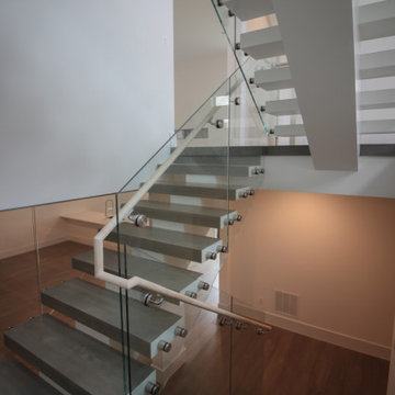 Project #80 | Mono-Beam Staircase with Glass Panels