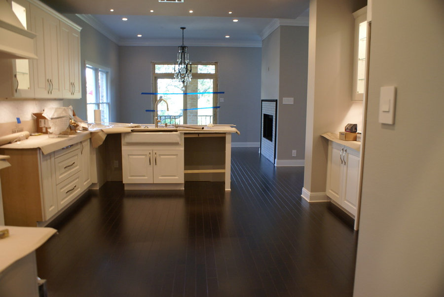 Westlake dark wood floors