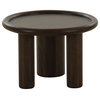 Strauss Contemporary Brown Ash Round End Table