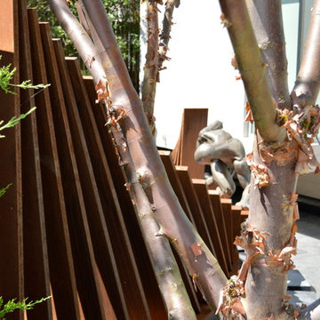 Critical Mass - A Bronze & Corten Garden Sculpture