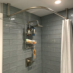Suspended Corner Shower Rod - Shower Curtain Rods