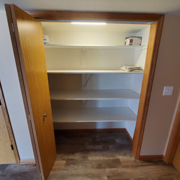 Finished basement storage closet