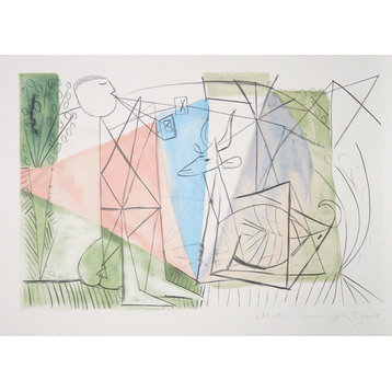 Pablo Picasso, Jouer de Flute et Gazelle, 19-C, Lithograph