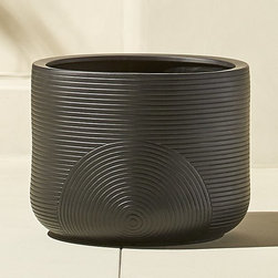 zen small black planter | CB2 - Baby And Kids