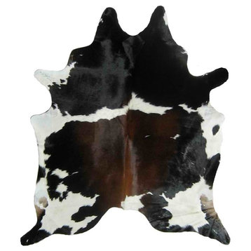 Brown With White from Brazil With Black 100% Premium Hair-on Cowhide, 5'x7'