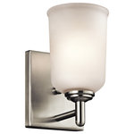 Kichler Lighting - Kichler Lighting 45572NI Shailene - One Light Wall Sconce - Shailene One Light Wall Sconce Brushed Nickel White Opal Glass *UL Approved: YES *Energy Star Qualified: n/a  *ADA Certified: n/a  *Number of Lights: Lamp: 1-*Wattage:100w A19 bulb(s) *Bulb Included:No *Bulb Type:A19 *Finish Type:Brushed Nickel