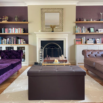 BESPOKE ALCOVE DRINKS CABINET AND DISPLAY SHELVES