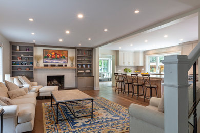 Transitional living room photo in Other